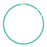 Dorsey - 14K FLOATING ETERNITY NECKLACE IN 5MM LAB EMERALD, 14K YELLOW GOLD