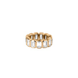Dorsey - 14K EMERALD - CUT BEZEL ETERNITY BAND IN LAB DIAMOND, 14K YELLOW GOLD