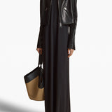 Khaite - Medium Lotus Tote in Honey and Black Leather