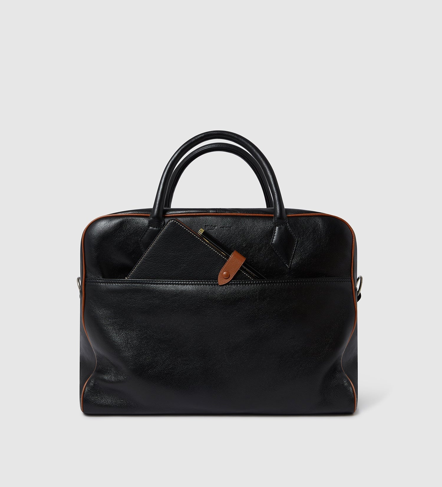 Metier - Limited Edition: A5 Notebook Cover Buffalo Black with Cognac