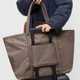 Loeffler Randall - Dina Brown/Black Check Travel Tote