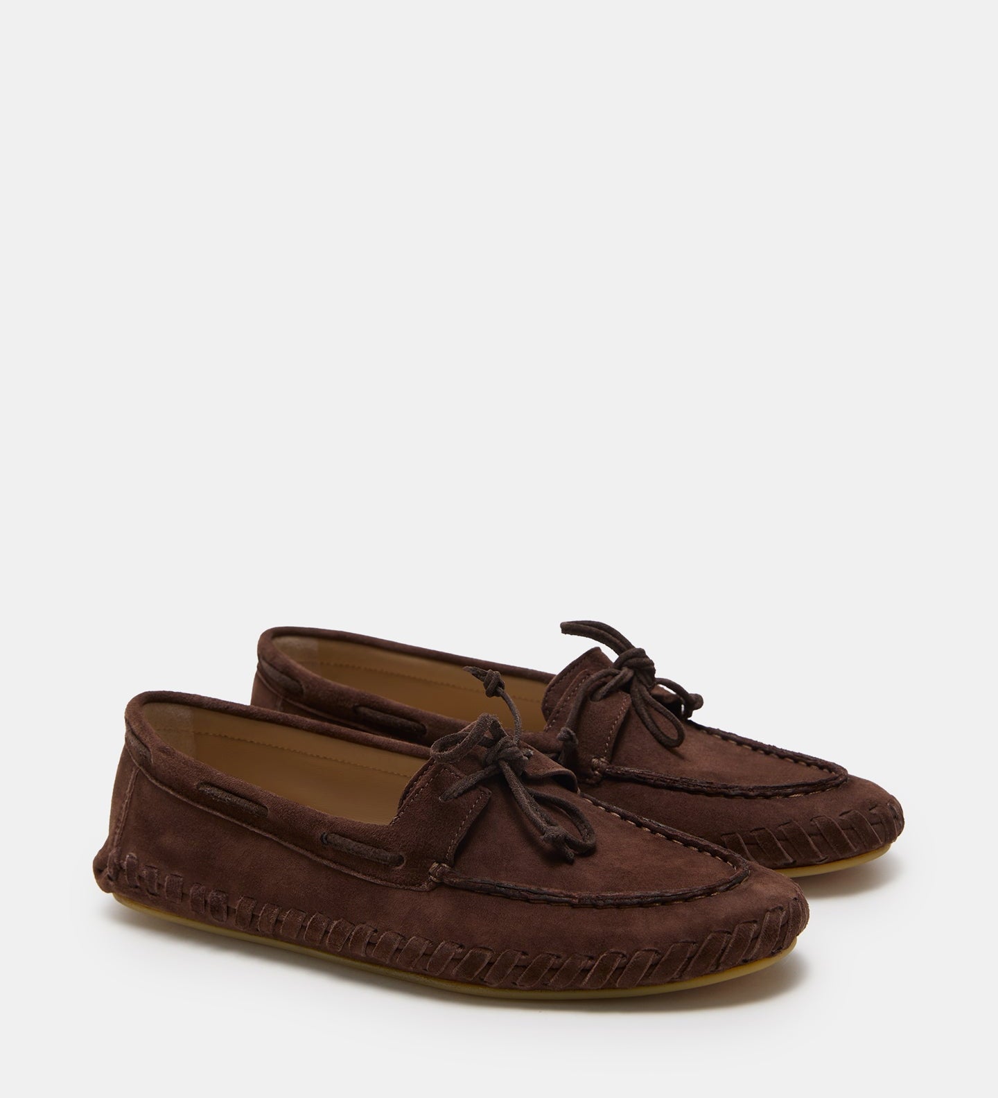Le Monde Beryl - Driver Moccasin / Chocolate Woven Suede