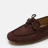 Le Monde Beryl - Driver Moccasin / Chocolate Woven Suede