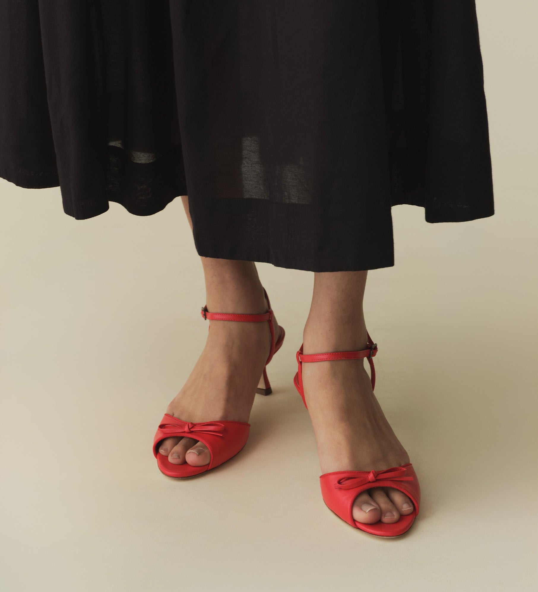 DÔEN - ARIANNA PEEP TOE HEEL -- FUEGO NAPPA