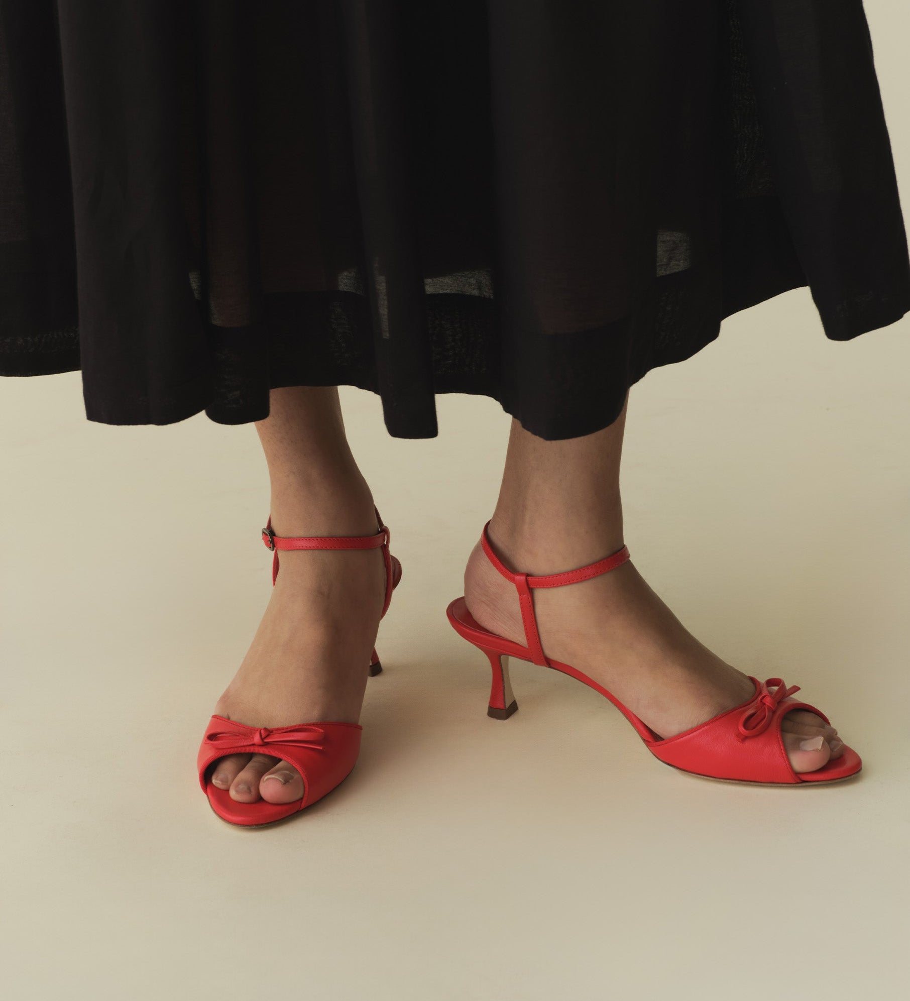 DÔEN - ARIANNA PEEP TOE HEEL -- FUEGO NAPPA