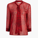 Khaite - Dolly Top in Black and Red