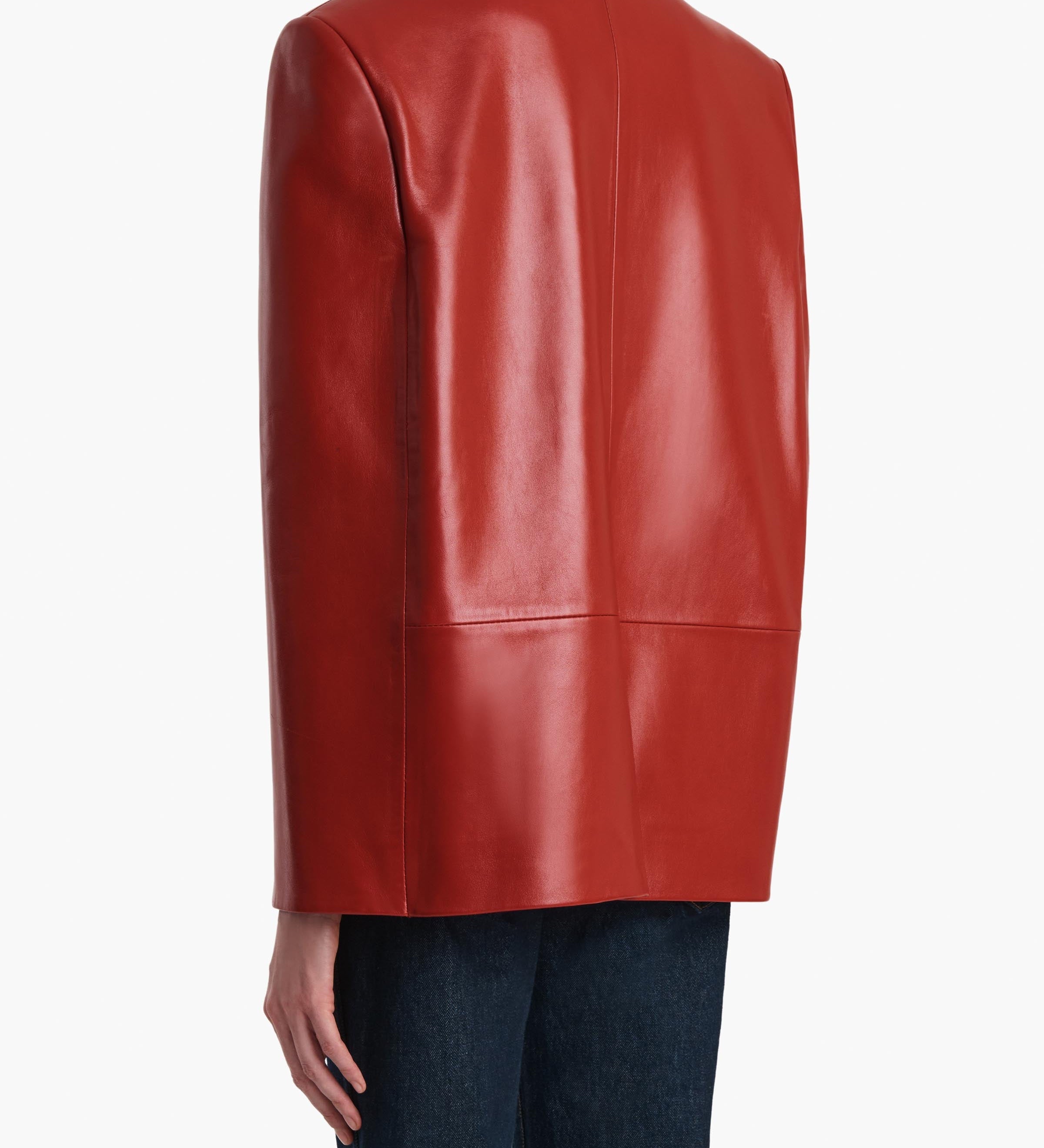 Khaite - Dolso Jacket in Deep Red Leather