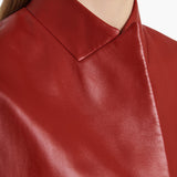 Khaite - Dolso Jacket in Deep Red Leather