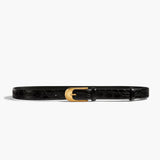 Khaite - Dome Belt in Black Alligator with Gold