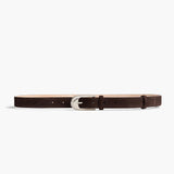Khaite - Dome Belt in Dark Brown Suede with Gold