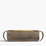 Khaite - Donna Evening Clutch in Morning Dove Suede