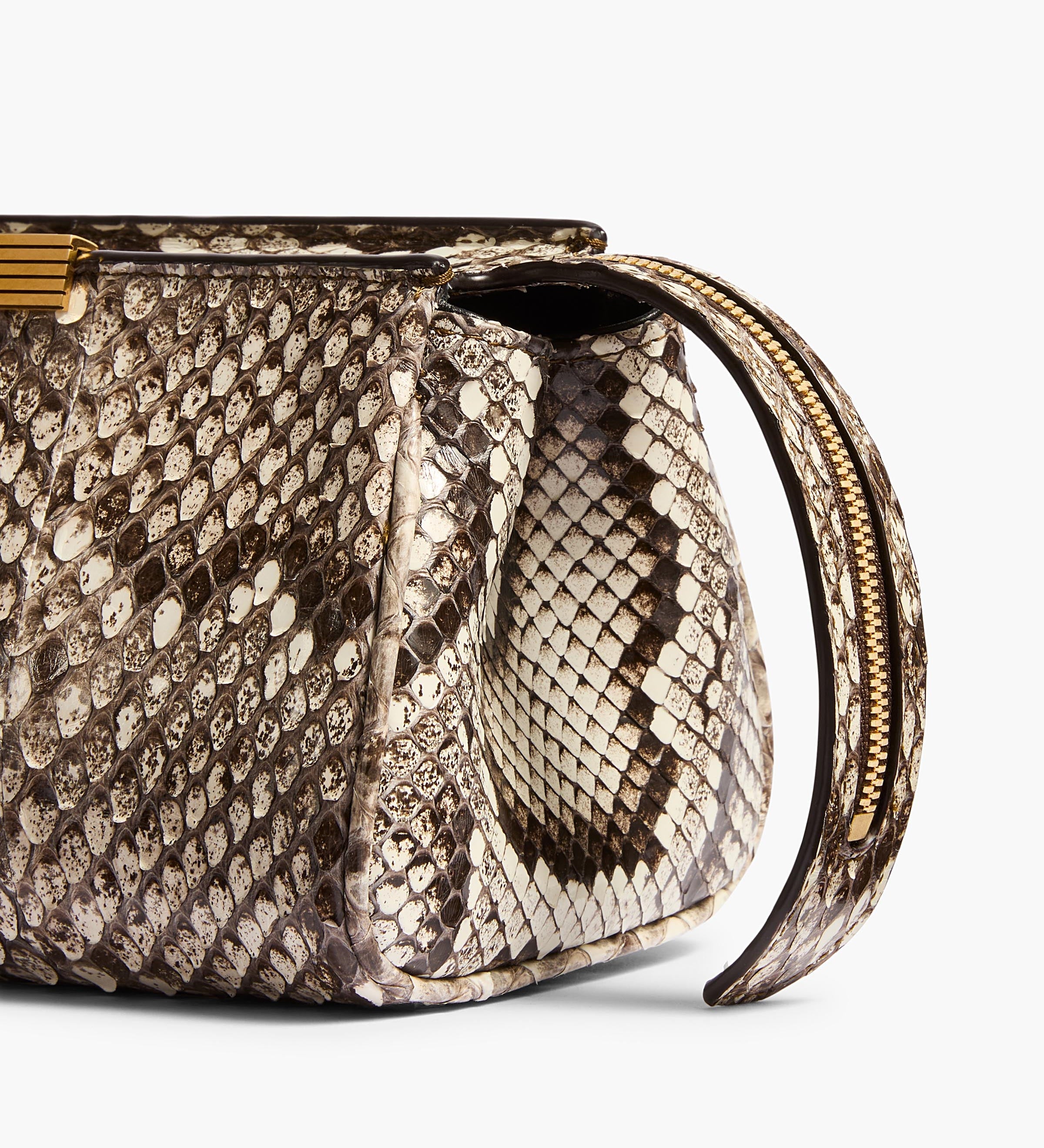 Khaite - Donna Evening Clutch in Natural Python