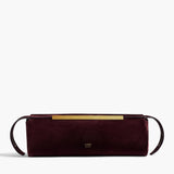 Khaite - Donna Evening Clutch in Rouge Noir Suede