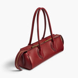 Khaite - Donna Shoulder Bag in Oxblood Leather
