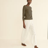 DOEN - DONNIE TEE - - NAVY BRETON STRIPE