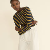 DOEN - DONNIE TEE - - NAVY BRETON STRIPE