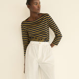 DOEN - DONNIE TEE - - NAVY BRETON STRIPE