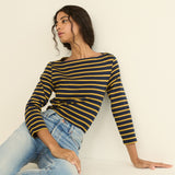 DOEN - DONNIE TEE - - NAVY BRETON STRIPE