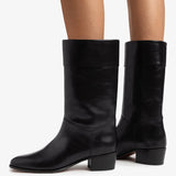 Jude - Dor Mid Calf Boot Black Leather