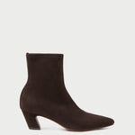 Doria Brown Suede Ankle Boot in brown suede.