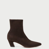 Doria Brown Suede Ankle Boot in brown suede.