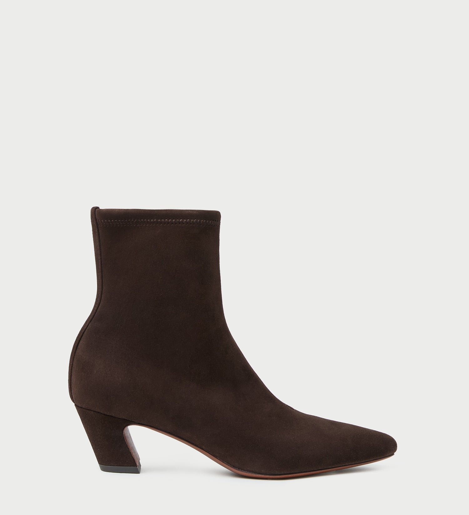 Doria Brown Suede Ankle Boot in brown suede.
