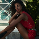 DÔEN - DORIS TOP -- SCARLET