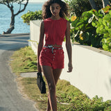 DÔEN - DORIS TOP -- SCARLET