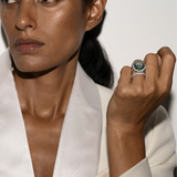 Dorsey - TATE LAB WHITE SAPPHIRE AND EMERALD RING, GOLD