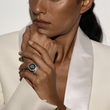 Dorsey - TATE LAB WHITE SAPPHIRE AND EMERALD RING, GOLD
