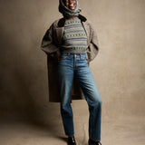 DÔEN - DOVER COAT -- LASCELLE HOUNDSTOOTH CHECK