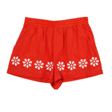 Ciao Lucia - Samaya Clay Embroidered Cotton Voile Short