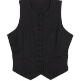 Ciao Lucia - Argento Black Linen Vest