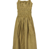 Ciao Lucia - Russo Khaki Washed Cotton Poplin Dress