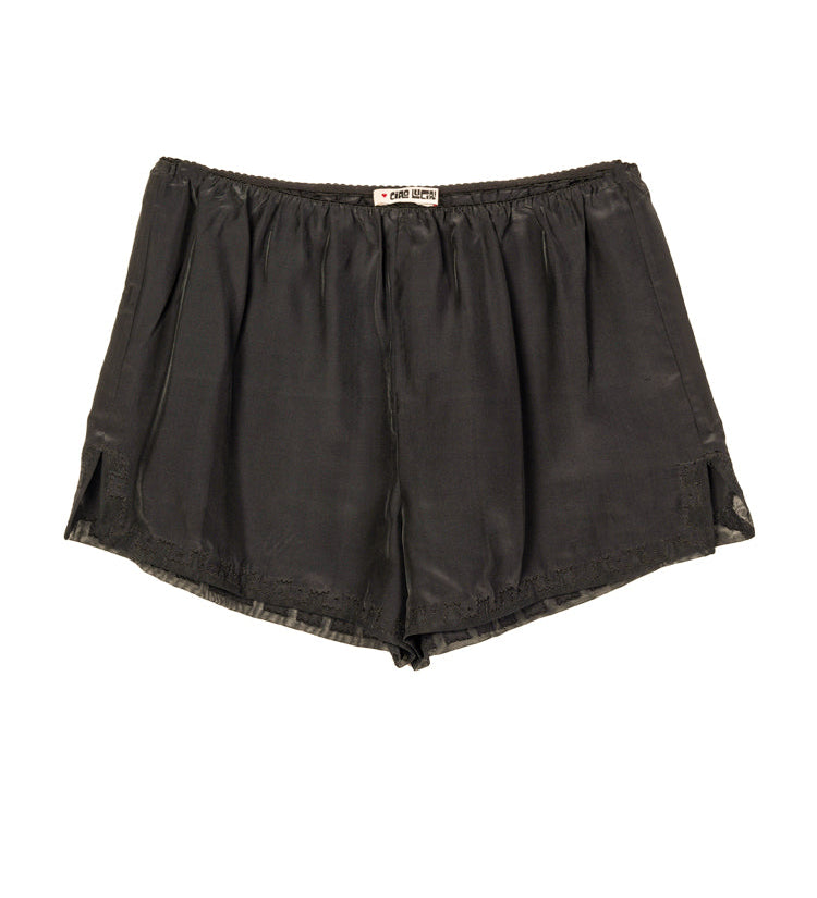 Ciao Lucia - Dito Black Embroidered Silk Short
