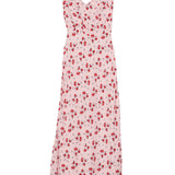 Ciao Lucia - Aurora Geranium Print Silk Midi Dress