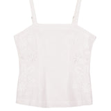 Ciao Lucia - Ipanema White Embroidered Linen Top