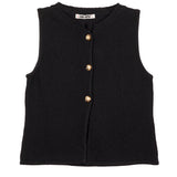 Ciao Lucia - Enea Knit Black Vest