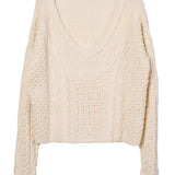 Ciao Lucia - Chrissie Ivory Cable Knit Sweater