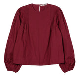 Ciao Lucia - Maria Top Bordeaux Cotton Poplin