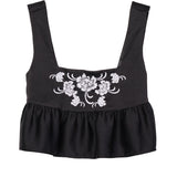 Ciao Lucia - Katarina Black Satin Top