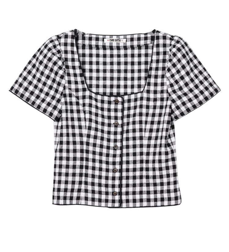 Ciao Lucia - Nadia Gingham Top