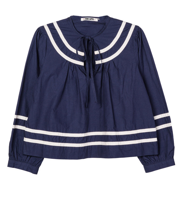 Ciao Lucia - Joa Navy Cotton Top