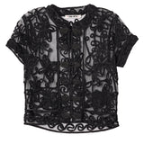 Ciao Lucia - Nikola Black Soutache Top