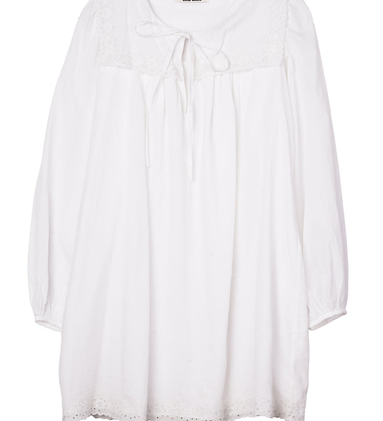 Ciao Lucia - Jonita White Embroidered Cotton Dress