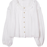 Ciao Lucia - Anaia White Embroidered Cotton Top