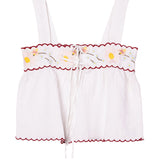 Ciao Lucia - Ander White Embroidered Linen Top