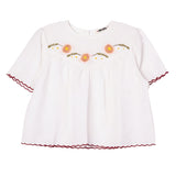 Ciao Lucia - Idoya White Embroidered Linen Top