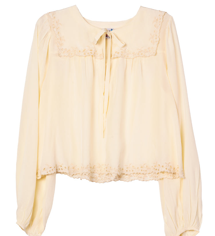 Ciao Lucia - Jona Cream Silk Top