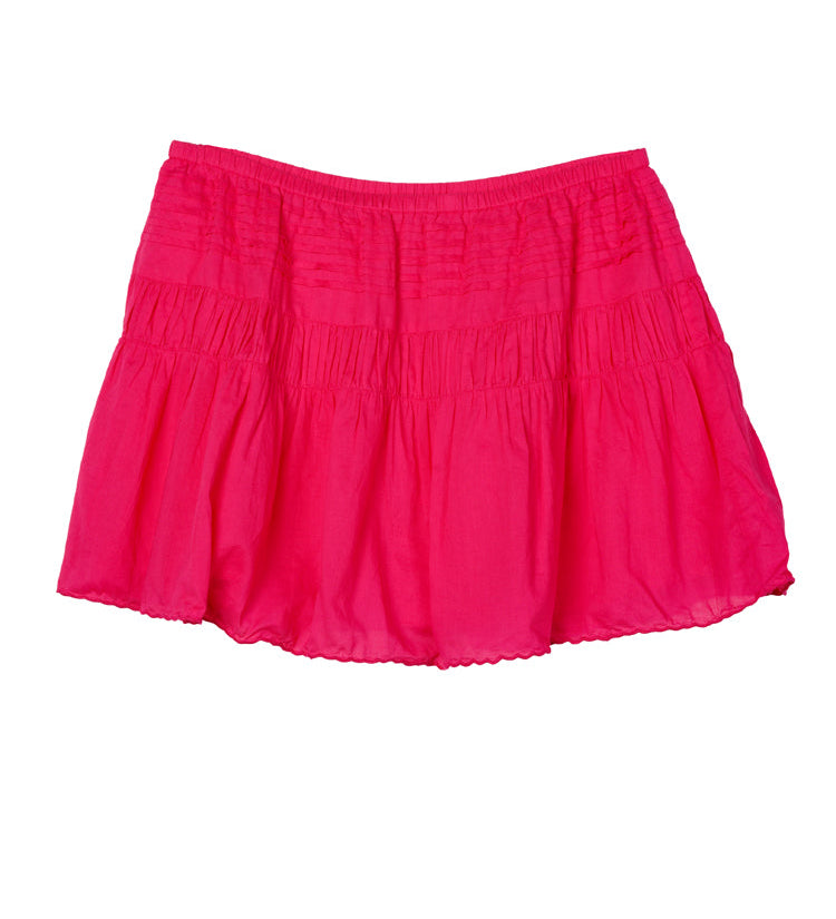 Ciao Lucia - Osa Guava Embroidered Cotton Skirt